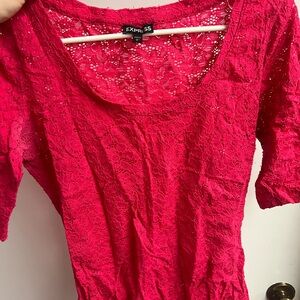 Express Scarlet Lace Blouse